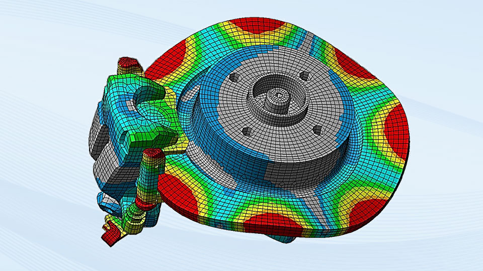 Simulation d'un frein, TRW Automotive, CADFEM