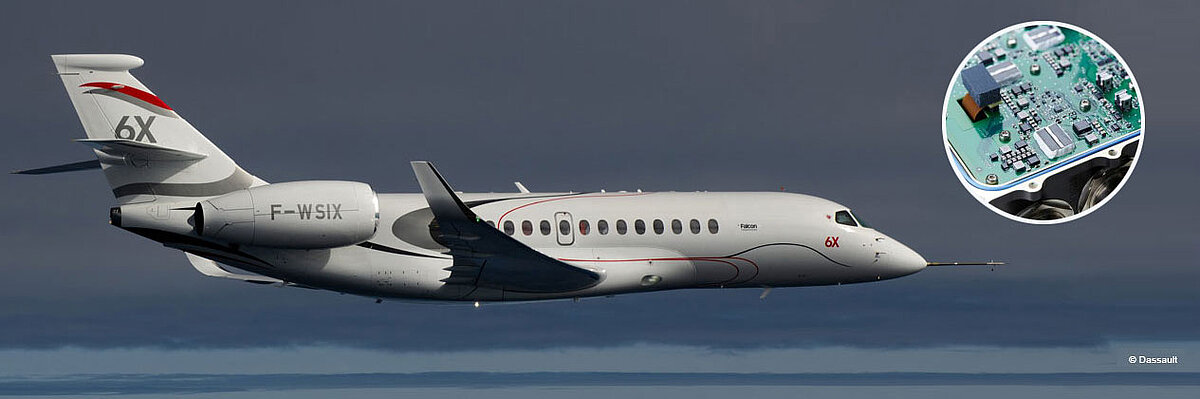Business Jet from Dassault with air conditioning system from Liebherr