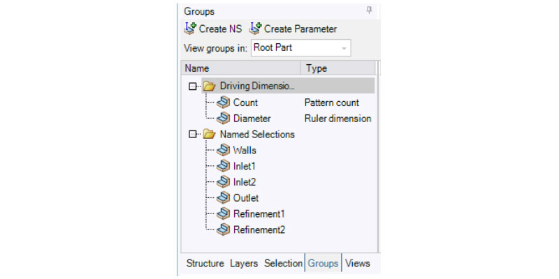 Utilisation des sélections nommées dans le modeleur SpaceClaim Direct Modeler