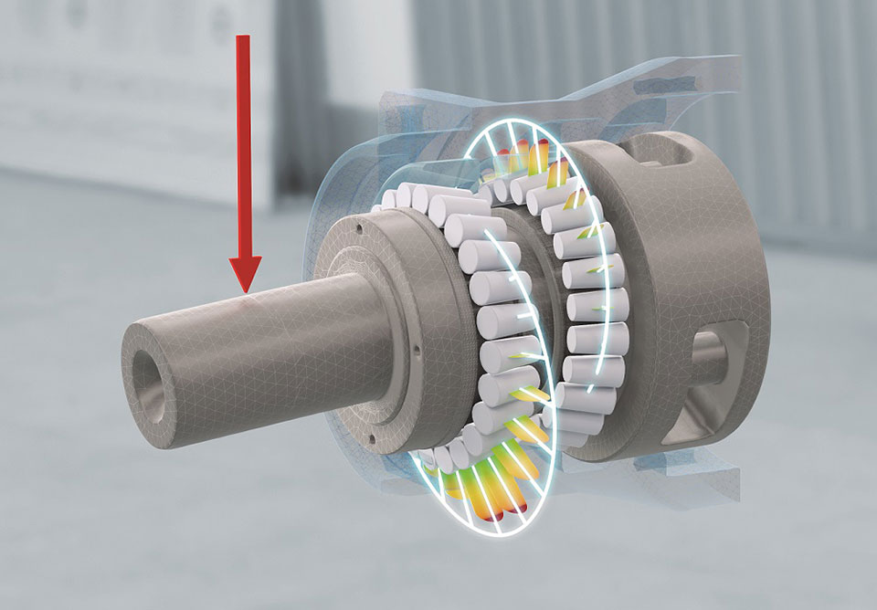 3D view of a planetary gearbox