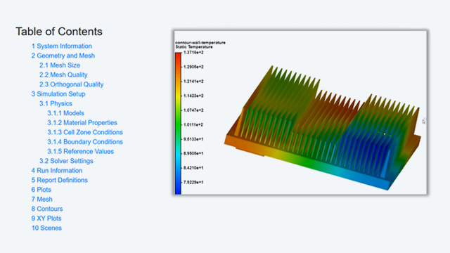 ELEKTRON App: Heat sink simulation report