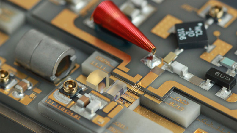 Vue détaillée d'un laser à diode micro-intégré