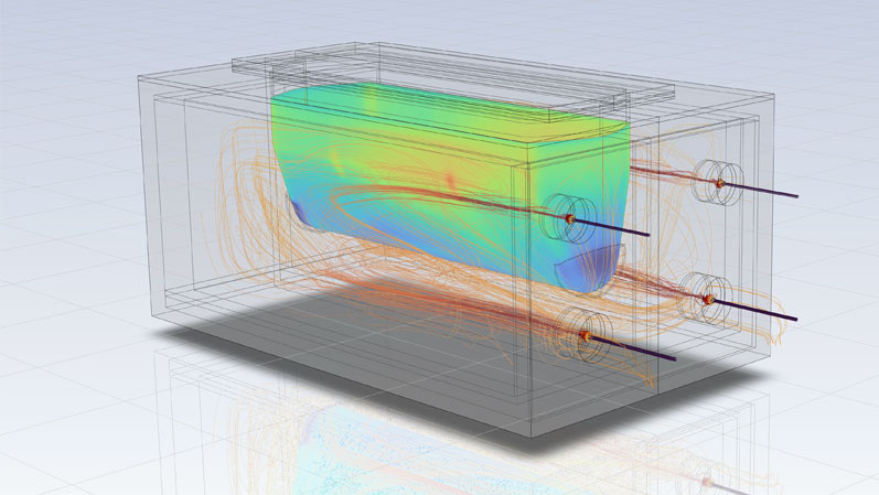 Die präzise Simulation der thermischen Vorgänge durch die CADFEM Spezialisten im Ofenraum trägt wesentlich zu einer verlässlichen Vorhersage des Tiegelzustandes bei.